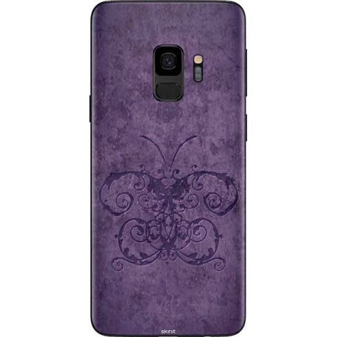 Brigid Ashwood Purple Damask Butterfly Galaxy S9 Skin